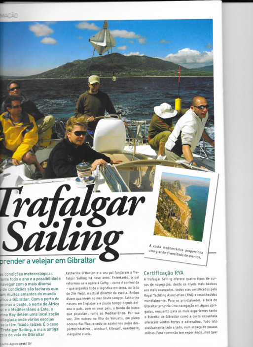 Trafalgar Sailing Gibraltar Press Article Davela page 1