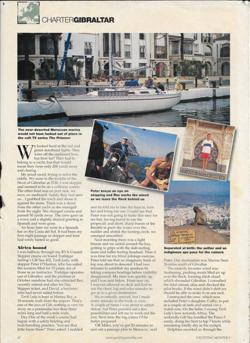 Trafalgar Sailing Gibraltar Press Article Yachting Monthly 2
